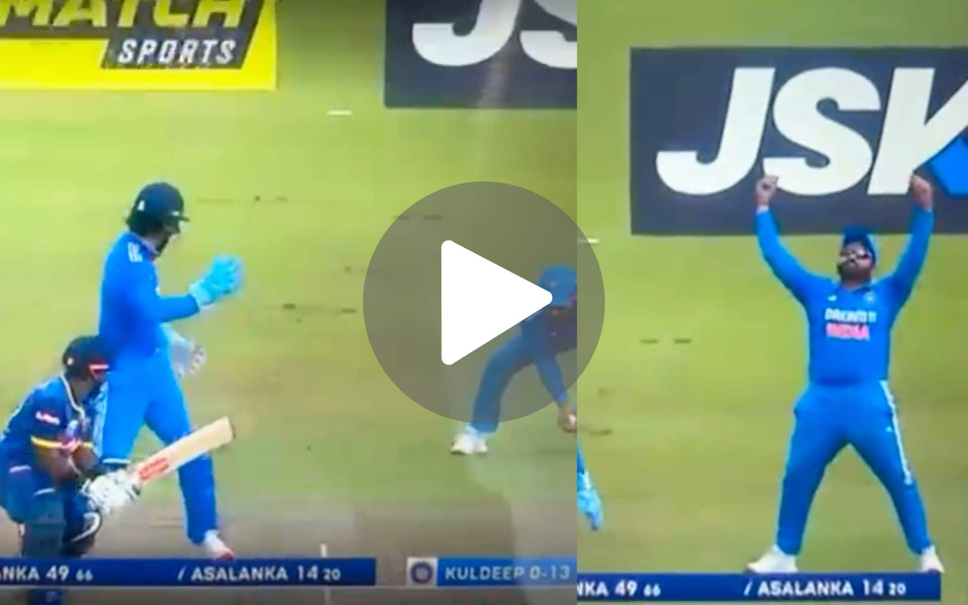 [Watch] Rohit Sharma's Unique Celebration As He Grabs Stunning Catch To Dismiss SL Captain Asalanka